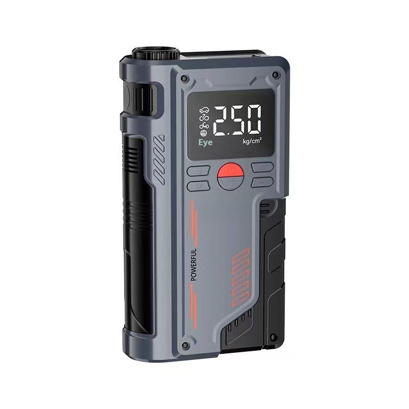 Car-Mounted Integrated Unit with Smart Air Pump Wireless Lithium Battery Jump Starter and Emergency Power Supply Tire Inflator