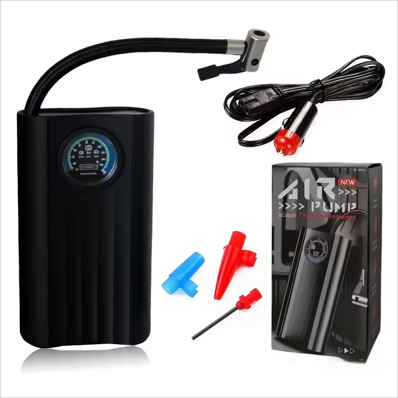 12V 120W High-Power Wired Air Pump 150PSI Dial Pressure Gauge Car, Motorcycle, Bicycle, and Ball Air Pump