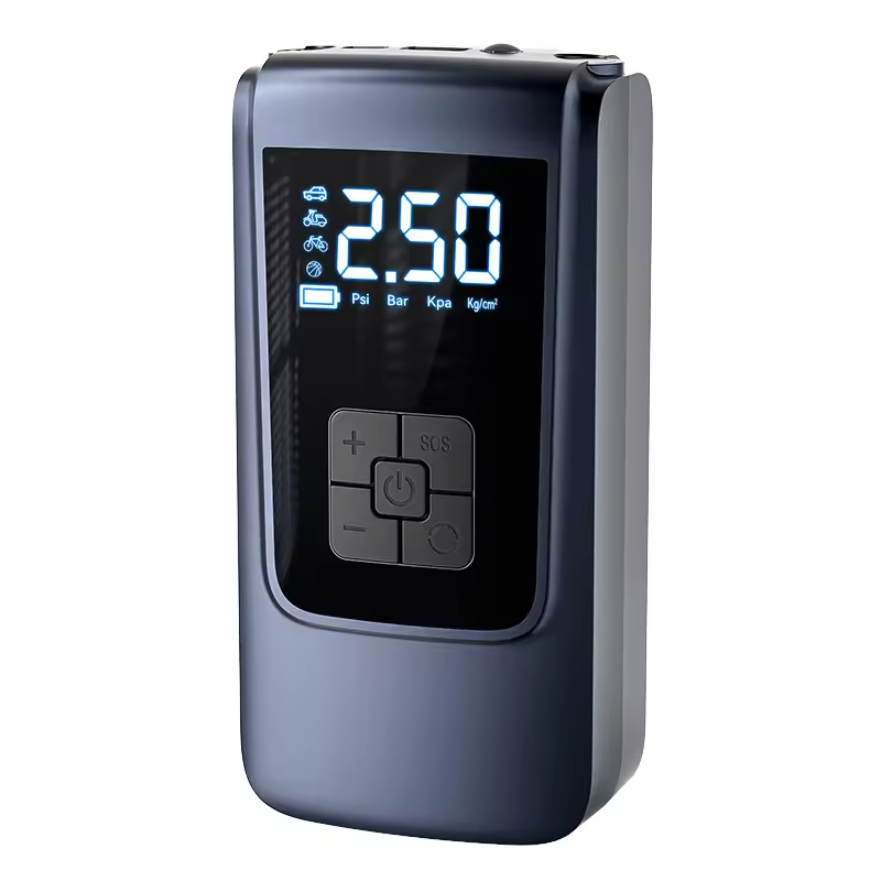 Portable Electric Tire Inflator Pump for Cars and Motorcycles ABS Digital Wireless Model Wired No Power Bank Required