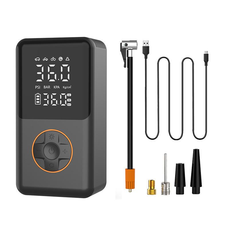 High-Power Wireless Car Inflatable Pump Portable Intelligent Electric Bicycle Tire Inflator Automatic Filling Stopping Features