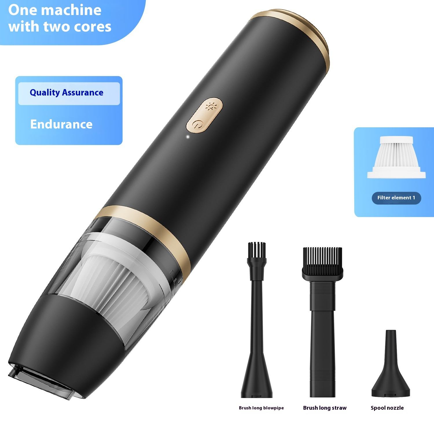 Multi-functional Four-in-one Car Vacuum Cleaner Household Folding Mini Portable Vacuum Cleaner 15kpa Suction Power Three Gears