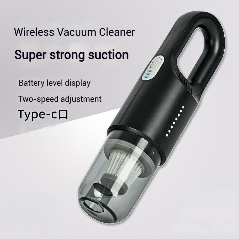 Wireless Battery Powered ABS Material Car Mounted High-Power Suction Handheld Vacuum Cleaner with Sports Design 35min Runtime
